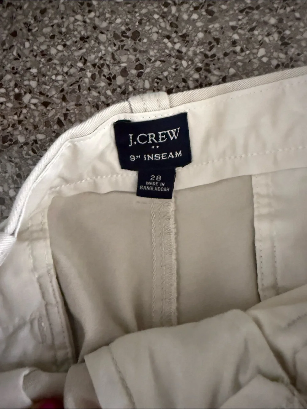 J. Crew Men's Flat Front Chino Shorts - Light Cream